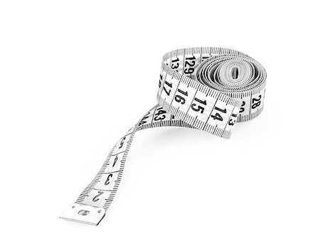simsearch:400-05292979,k - white measuring tape on an isolated white background Photographie de stock - Aubaine LD & Abonnement, Code: 400-07971796