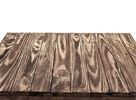 simsearch:400-08021106,k - Empty wooden table top on isolated white background Photographie de stock - Aubaine LD & Abonnement, Code: 400-07971877