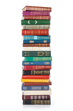 dirt piles - stack of Old books isolated on white Stock Photo - Budget Royalty-Free & Subscription, Code: 400-07971919