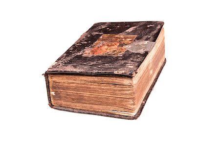 simsearch:400-05333347,k - Old antique bible book isolated on white background with clipping path. Stock Photo - Budget Royalty-Free & Subscription, Code: 400-07973054