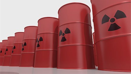 simsearch:400-04772748,k - Reds barrels containing radioactive material. Photographie de stock - Aubaine LD & Abonnement, Code: 400-07973104