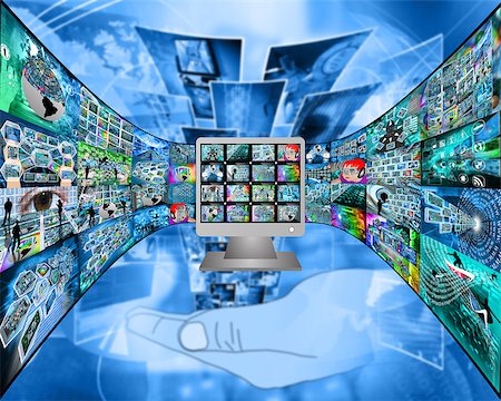 Abstract image on the theme computers, the Internet and high-tech. Stock Photo - Budget Royalty-Free & Subscription, Code: 400-07973698