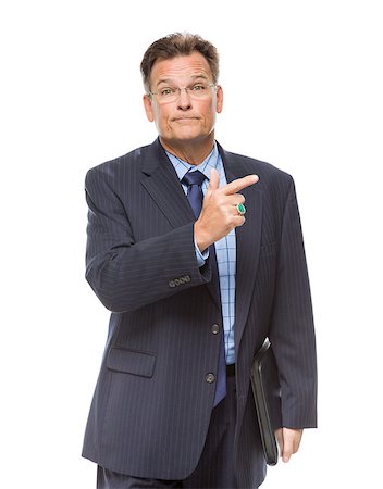 simsearch:400-04185643,k - Handsome Businessman Pointing to the Side Isolated on a White Background. Stock Photo - Budget Royalty-Free & Subscription, Code: 400-07973691