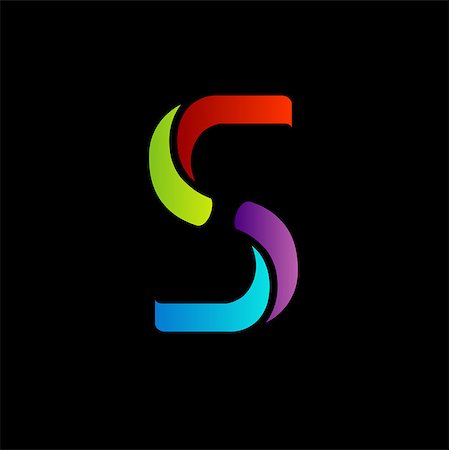 Abstract logo for letter S Stock Photo - Budget Royalty-Free & Subscription, Code: 400-07973722