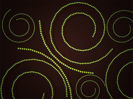simsearch:400-04044551,k - Illustration of abstract circular swirls ornament of green color. Foto de stock - Super Valor sin royalties y Suscripción, Código: 400-07973776