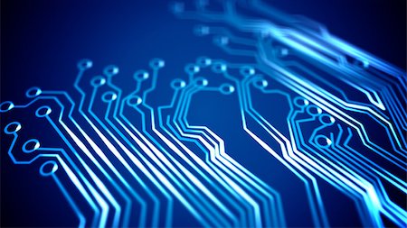 simsearch:400-03966982,k - Abstract Circuit board's signals. Depth of Fields. Stock Photo - Budget Royalty-Free & Subscription, Code: 400-07984063