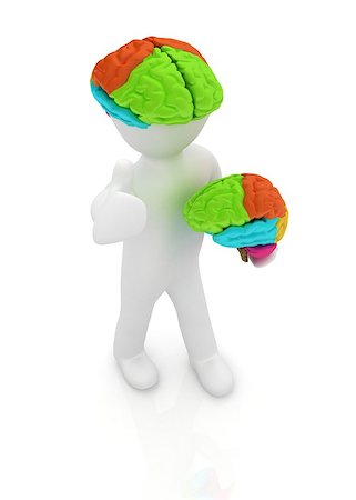 simsearch:400-07984242,k - 3d people - man with a brain Stock Photo - Budget Royalty-Free & Subscription, Code: 400-07984229