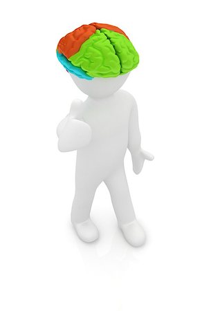 simsearch:400-07984242,k - 3d people - man with a brain Stock Photo - Budget Royalty-Free & Subscription, Code: 400-07984230