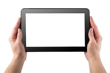 simsearch:400-06921233,k - Tablet computer isolated on a white background Stock Photo - Budget Royalty-Free & Subscription, Code: 400-07984263