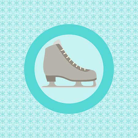 Ice skating flat icon graphic illustration design Stock Photo - Budget Royalty-Free & Subscription, Code: 400-07984339