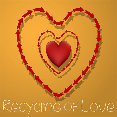 simsearch:400-07986020,k - Illustration of recycling love as love backgrounds. Stock Photo - Budget Royalty-Free & Subscription, Code: 400-07984364