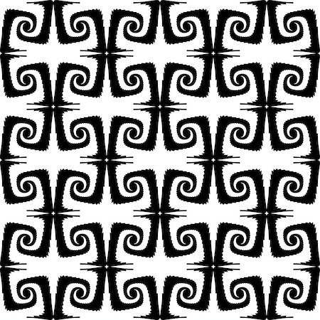 simsearch:400-07507273,k - Design seamless monochrome spiral movement pattern. Abstract whirl background. Vector art Foto de stock - Super Valor sin royalties y Suscripción, Código: 400-07984426