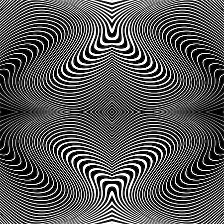 simsearch:400-07409232,k - Design monochrome whirl lines motion background. Abstract striped distortion backdrop. Vector-art illustration. No gradient Fotografie stock - Microstock e Abbonamento, Codice: 400-07984463