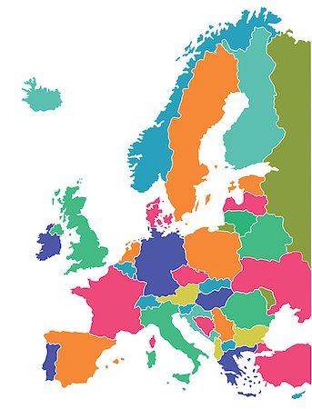 European map Photographie de stock - Aubaine LD & Abonnement, Code: 400-07984561