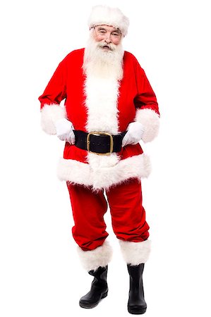 Full length image of santa claus standing over white Stock Photo - Budget Royalty-Free & Subscription, Code: 400-07985451