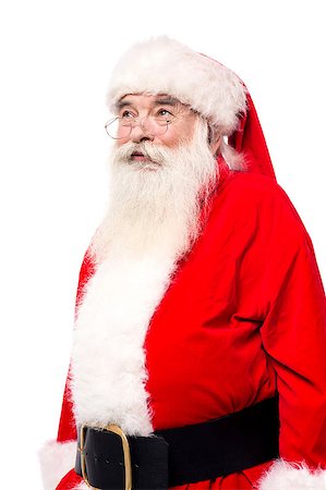 Santa claus looking away. Isolated on white. Stock Photo - Budget Royalty-Free & Subscription, Code: 400-07985473