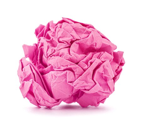 simsearch:400-04909063,k - pink crumpled paper ball rolled on a white background Foto de stock - Super Valor sin royalties y Suscripción, Código: 400-07985539