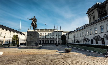 polish castle - Jozef Poniatowski monument in crnter of Warsaw, Poland Stock Photo - Budget Royalty-Free & Subscription, Code: 400-07985569