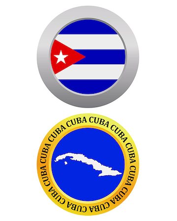 simsearch:400-07983677,k - button as a symbol CUBA flag and map on a white background Photographie de stock - Aubaine LD & Abonnement, Code: 400-07985584