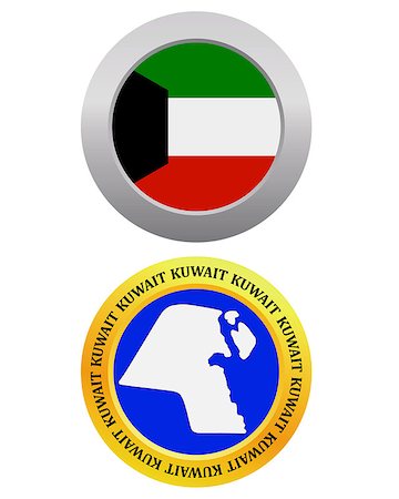 simsearch:400-07976465,k - button as a symbol KUWAIT flag and map on a white background Foto de stock - Royalty-Free Super Valor e Assinatura, Número: 400-07985586