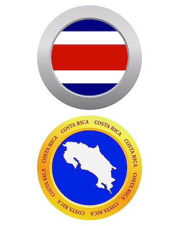simsearch:400-07983694,k - button as a symbol COSTA RICA flag and map on a white background Stock Photo - Budget Royalty-Free & Subscription, Code: 400-07985582
