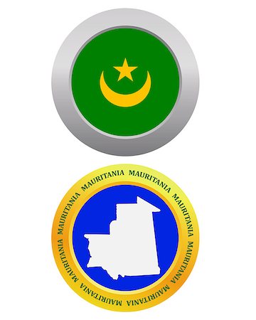 simsearch:400-07980176,k - button as a symbol MAURITANIA flag and map on a white background Photographie de stock - Aubaine LD & Abonnement, Code: 400-07985600