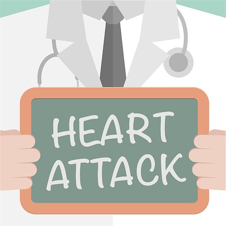 simsearch:400-05021851,k - minimalistic illustration of a doctor holding a blackboard with Heart Attack text, eps10 vector Foto de stock - Super Valor sin royalties y Suscripción, Código: 400-07985657