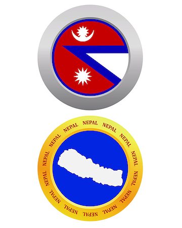 simsearch:400-07983694,k - button as a symbol  NEPAL flag and map on a white background Stock Photo - Budget Royalty-Free & Subscription, Code: 400-07985689