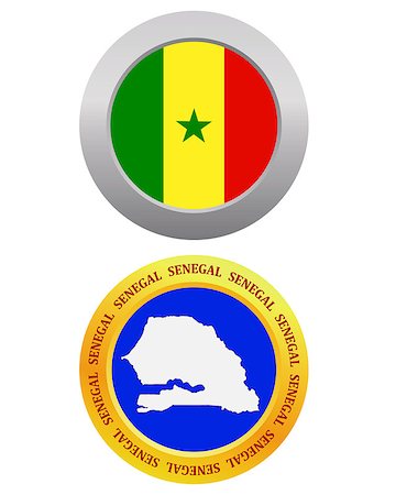 simsearch:400-07983694,k - button as a symbol  SENEGAL flag and map on a white background Stock Photo - Budget Royalty-Free & Subscription, Code: 400-07985704