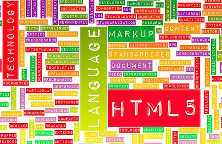 HTML 5 Web Development Language as Concept Photographie de stock - Aubaine LD & Abonnement, Code: 400-07987399