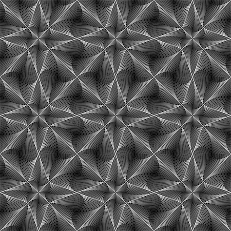 simsearch:400-08050050,k - Design seamless twirl movement striped geometric pattern. Abstract monochrome waving lines background. Vector art. No gradient Stockbilder - Microstock & Abonnement, Bildnummer: 400-07987579