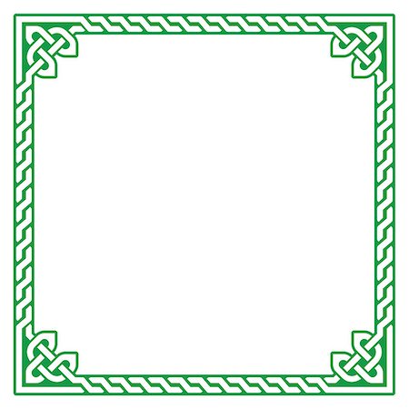 simsearch:400-04788857,k - Irish, Celtic square pattern isolated on white Foto de stock - Super Valor sin royalties y Suscripción, Código: 400-07988004