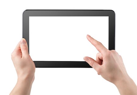 simsearch:400-08501429,k - Tablet horizontally isolated on a white background Photographie de stock - Aubaine LD & Abonnement, Code: 400-07988000