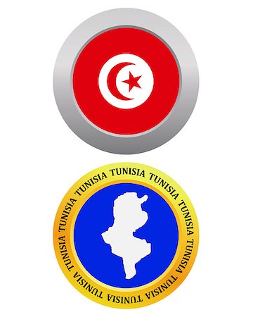simsearch:400-07980176,k - button as a symbol TUNISIA flag and map on a white background Photographie de stock - Aubaine LD & Abonnement, Code: 400-07988145