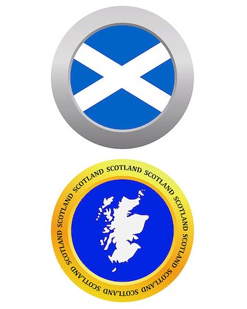simsearch:400-07983694,k - button as a symbol SCOTLAND flag and map on a white background Stock Photo - Budget Royalty-Free & Subscription, Code: 400-07988141
