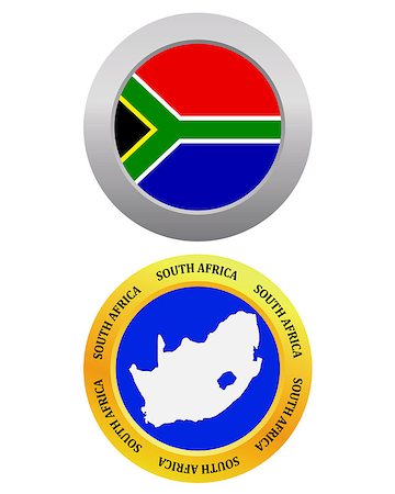 simsearch:400-07983677,k - button as a symbol SOUTH AFRICA flag and map on a white background Photographie de stock - Aubaine LD & Abonnement, Code: 400-07988142