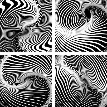 simsearch:400-07932198,k - Vortex movement. Op art patterns. Vector art. Foto de stock - Super Valor sin royalties y Suscripción, Código: 400-07988179