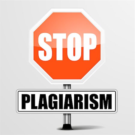 simsearch:400-07953722,k - detailed illustration of a red stop Plagiarism sign, eps10 vector Stock Photo - Budget Royalty-Free & Subscription, Code: 400-07988205