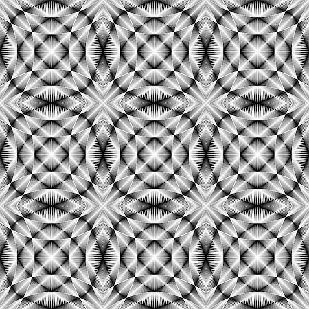 simsearch:400-08051059,k - Design seamless trellised pattern. Abstract geometric monochrome background. Vector art. No gradient Foto de stock - Royalty-Free Super Valor e Assinatura, Número: 400-07988793