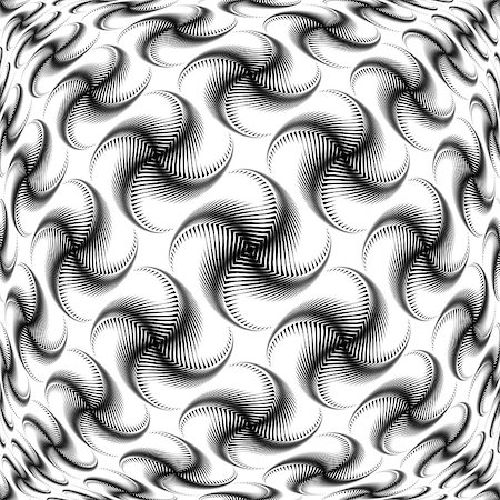 simsearch:400-08048827,k - Design warped monochrome whirl movement background. Abstract diagonal pattern. Vector art. No gradient Foto de stock - Super Valor sin royalties y Suscripción, Código: 400-07988813