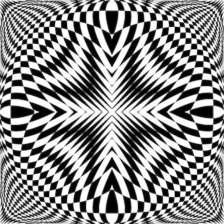 simsearch:400-07988831,k - Design monochrome illusion checkered background. Abstract torsion backdrop. Vector-art illustration Stock Photo - Budget Royalty-Free & Subscription, Code: 400-07988831
