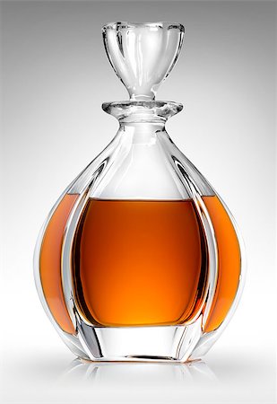 simsearch:400-07501524,k - Carafe with whiskey on a gray background Stock Photo - Budget Royalty-Free & Subscription, Code: 400-07989146
