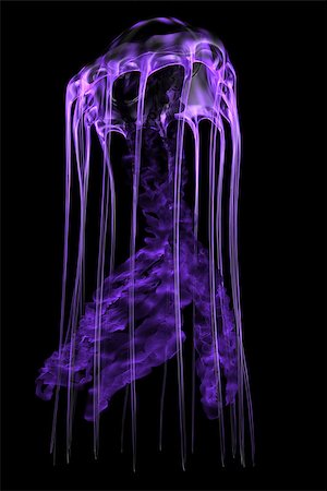 simsearch:400-07983570,k - The jellyfish is a predator of the seas which stings its prey with poisonous tentacles. Stock Photo - Budget Royalty-Free & Subscription, Code: 400-07989253