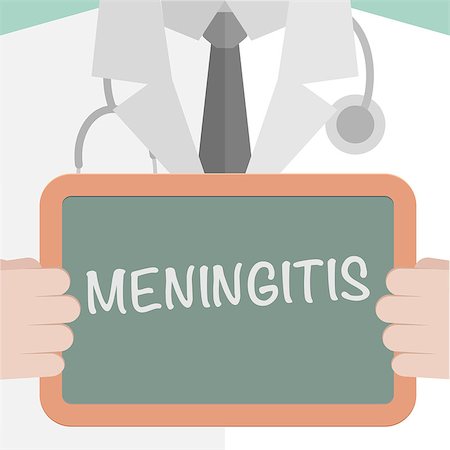 simsearch:400-08750298,k - minimalistic illustration of a doctor holding a blackboard with Meningitis text, eps10 vector Stockbilder - Microstock & Abonnement, Bildnummer: 400-07989284