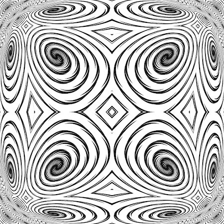 simsearch:400-07631184,k - Design monochrome spiral movement background. Abstract backdrop in op art style. Vector art. No gradient Stockbilder - Microstock & Abonnement, Bildnummer: 400-07989705