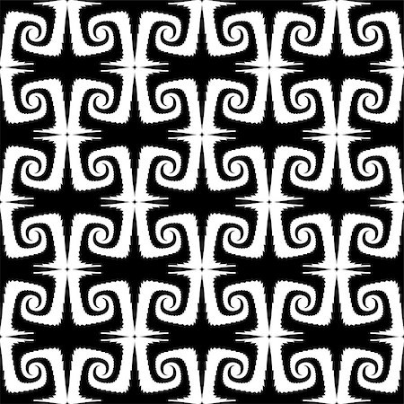 simsearch:400-07990322,k - Design seamless monochrome spiral movement pattern. Abstract whirl background. Vector art Photographie de stock - Aubaine LD & Abonnement, Code: 400-07989756