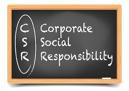 social responsibility concept - detailed illustration of a blackboard with CSR business term explanation, eps10 vector, gradient mesh included Stock Photo - Budget Royalty-Free & Subscription, Code: 400-07980501