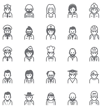 simsearch:400-07975463,k - Set of the icons representing different people Stock Photo - Budget Royalty-Free & Subscription, Code: 400-07980879