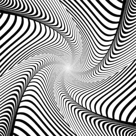 simsearch:400-07717373,k - Design whirlpool movement illusion background. Abstract lines distortion geometric backdrop. Spider web texture. Vector-art illustration. No gradient Foto de stock - Super Valor sin royalties y Suscripción, Código: 400-07980925