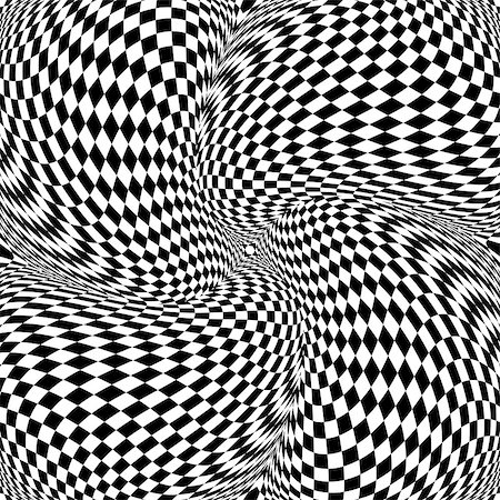 simsearch:400-07516420,k - Design monochrome motion illusion checkered background. Abstract torsion backdrop. Vector-art illustration Foto de stock - Super Valor sin royalties y Suscripción, Código: 400-07980928